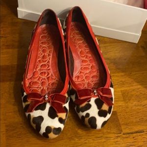 Coach leopard print flats size 7.5